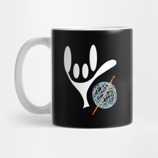 ASL Sign Language Love Crocheting Mug